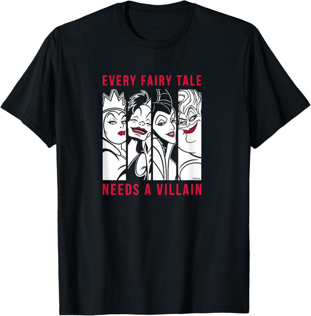 Fashion Casual Disney Villains - Every Fairy Tale Needs A Villain T-Shirt S-4XL
