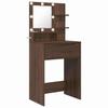 Bedroom Vanity Table with Drawers Brown Oak Effect