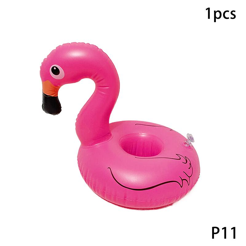 Flamingo Swimming Pool Drink Cup Stand Holder Float Toy Coasters Inflatable Drink Holder For Beverage Bottle Pool Party Kids Toy