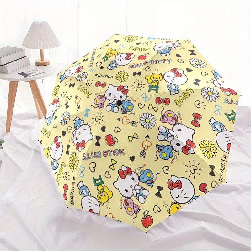 1pc Hello Kitty Automatic Umbrella - 8-Rib Foldable Design, Outdoor Adventures, Durable Canopy Material Yy250827170