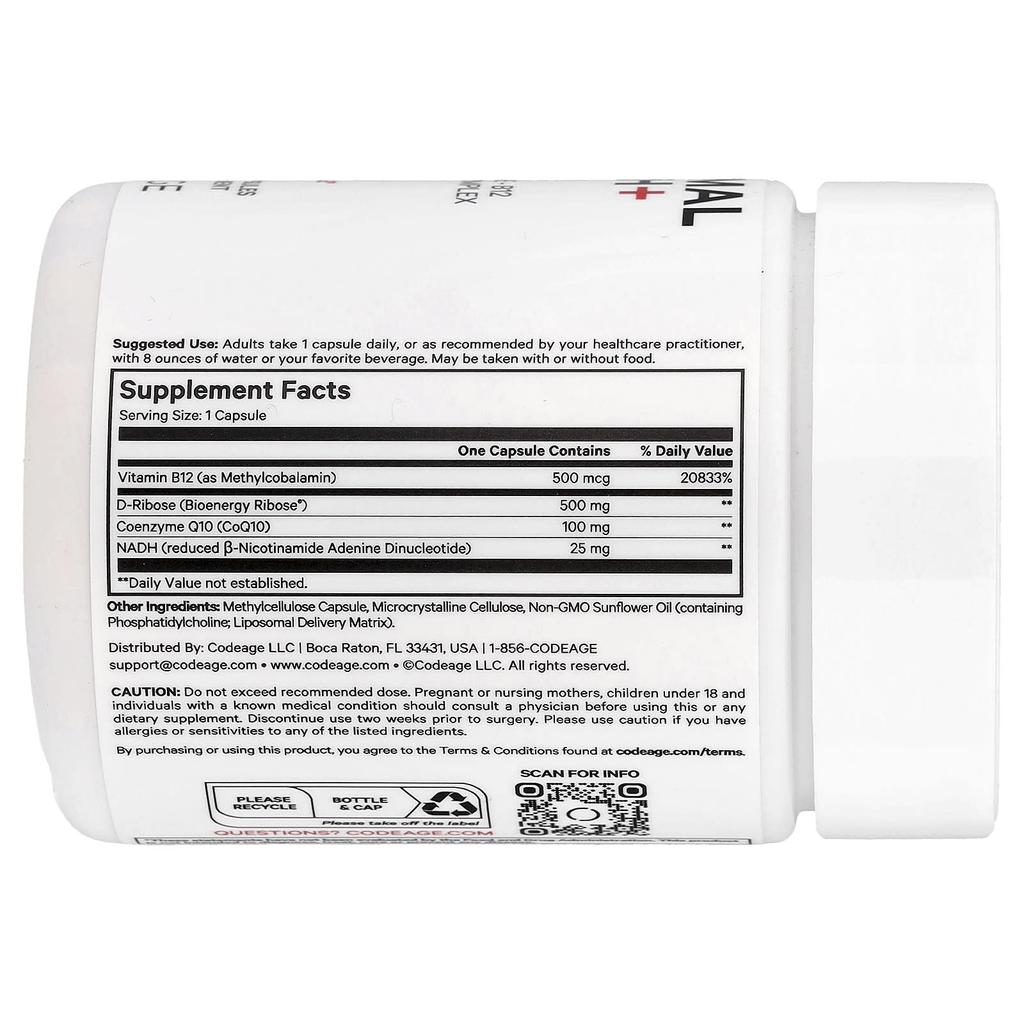 Sport, Liposomales Nadh+, Gemüsekapseln 60