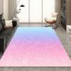 Rosa Blau Farbverlauf Glitzer Teppich, Pastell Funkelndes Pulver Einfaches Uni Muster, Rutschfeste Waschbare Matte für Wohnzimmer Sofa Esstisch
