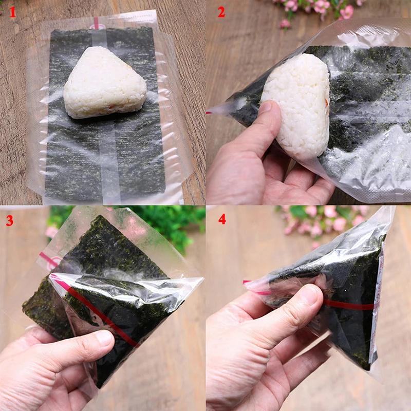 20/50 Pezzi Grado Alimentare Doppio Strato Giapponese Triangolare Palla di Riso Alga Onigiri Wrapper Sushi Bento Sacchetti Monouso per Imballaggio