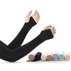 1 Pair Ice Silk Cooling Arm Sleeves Summer Sun Protective Outdoor Cycling Running Fishing Driving Arm Covers