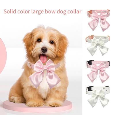 Verstellbares Haustierhalsband für Hunde und Katzen Große Schleife Elegantes Halsband mit mehreren Größen Klein Mittel Groß Hund