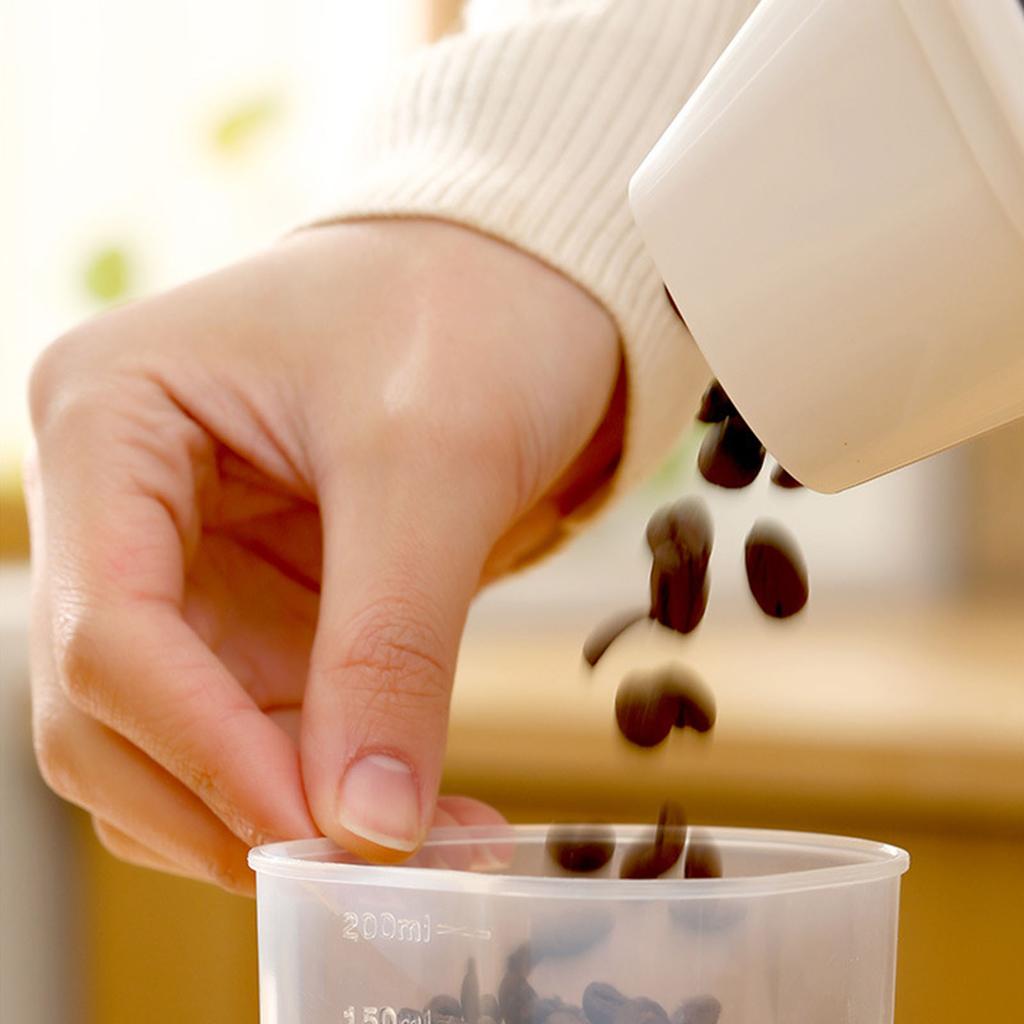 Cereal Container Plastic Transparent Sealed Dry Food Storage Dispenser Pantry Organization Canister with Measuring Cup