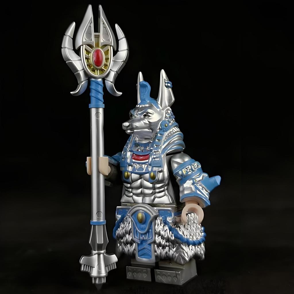 Third-party Egyptian Mythology Building Block Figures,includes Anubis, Sobek,Sun God,Sun Wukong,collectible Creative Gift
