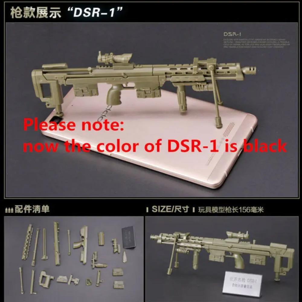 1:6 Scale Toy Mini Gun Model M134 MG42 AK47 98K Rifle Puzzles Building Bricks Assembly Weapon Scene Sandpan Game Toy