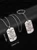 Stainless steel keychain and necklace, a gift for my grandson, engraved emblem, Ideal Gift for Men, Couples, Boyfriend, Family & Friends