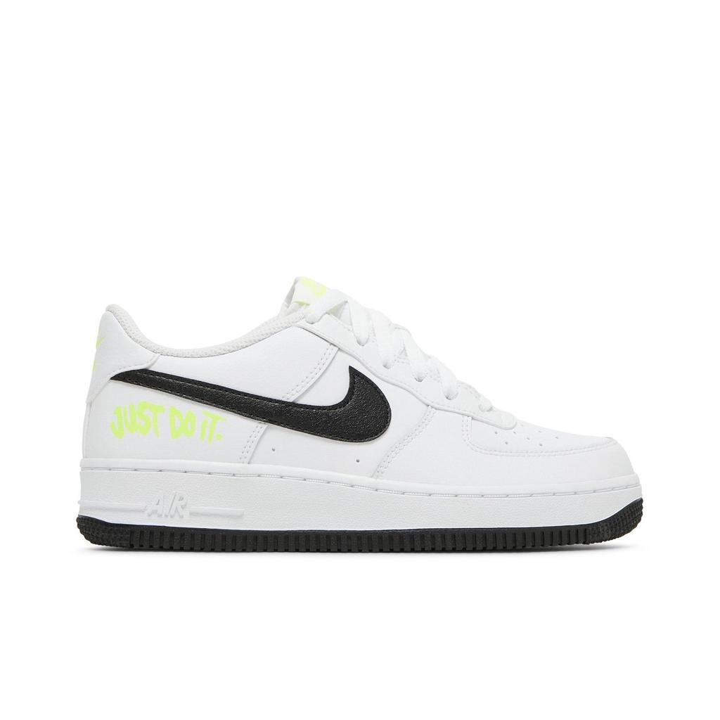 Nike Air Force 1 Low Grade School 'Just Do It - White Volt' (Unisex) White Kids' Skateboarding Shoes DM3271 100