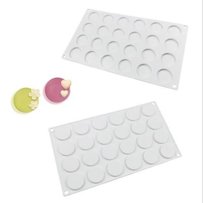 24 Shallow Flat Cake Mold Diy Chocolate Dessert Decoration Invagination Mold Silicone Fondant