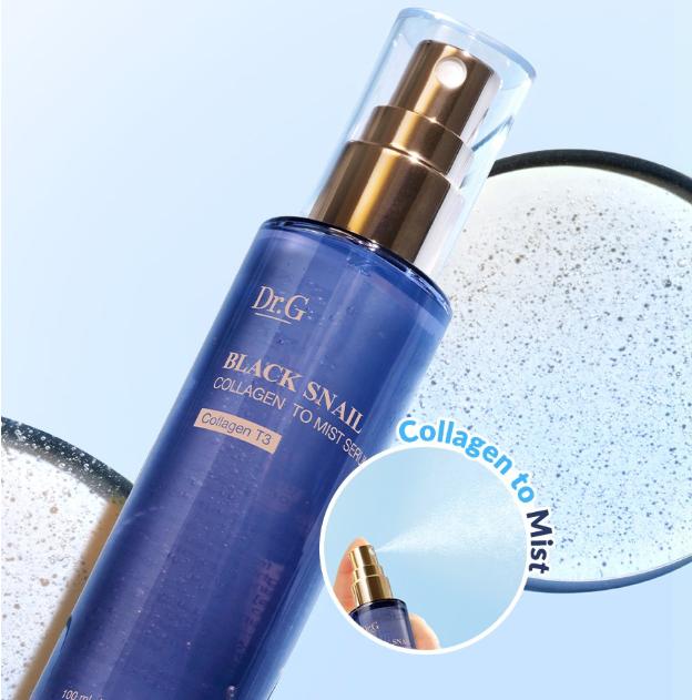 Dr.G Schwarzes Schneckenkollagen 2-Wege-Nebel-Serum 100ml – Straffende & Glow-Pflege