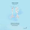 Boucles d'oreilles queue de poisson style océan: Argent Sterling S925 Élégant avec Placage Platine pour Femmes