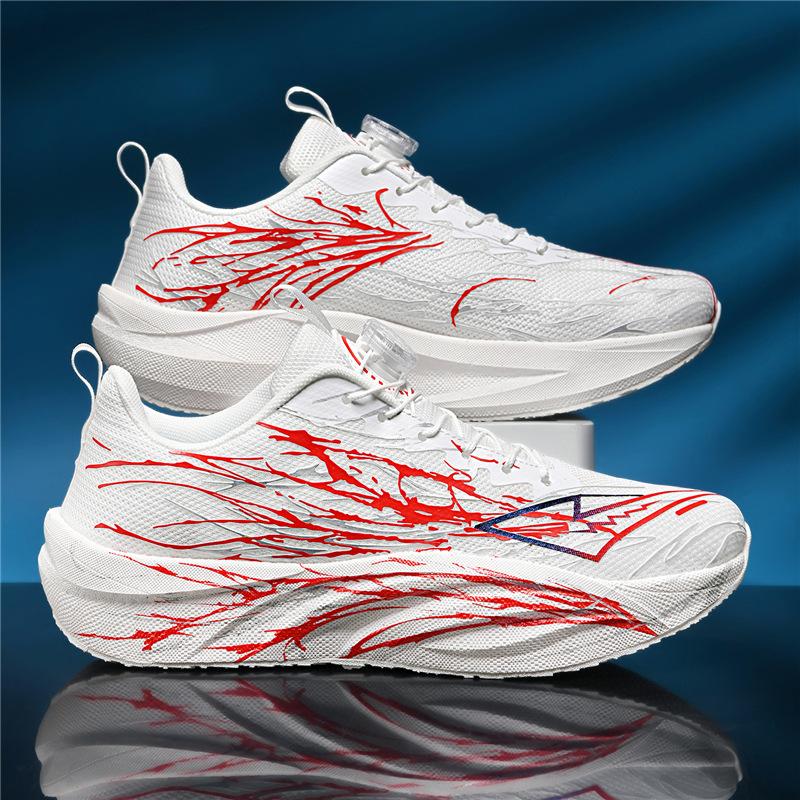 Autumn new carbon plate non-slip primary and secondary school sports shoes running racing shoes youth running shoes parent-child shoes