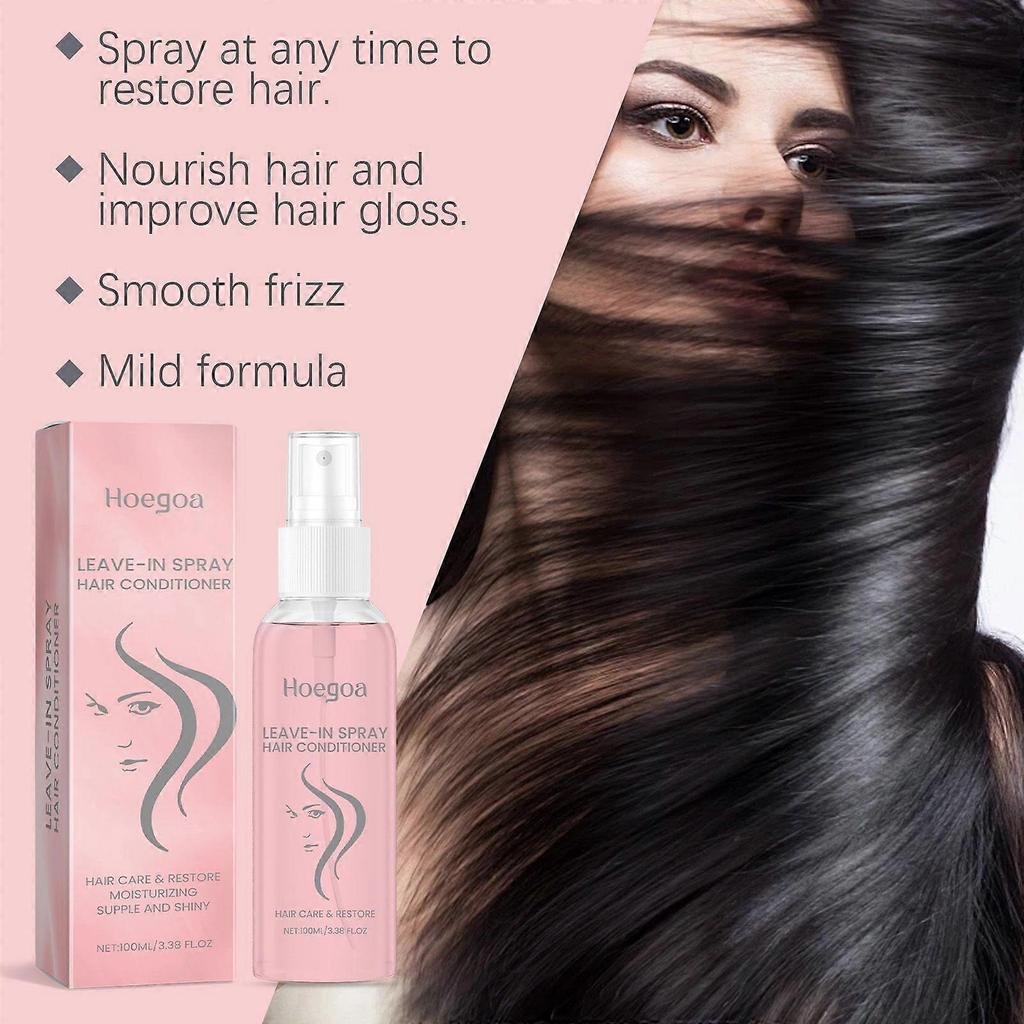 Hoegoa Leave-In Smoothing And Repair Spray Leave-In Nourishing Hair Conditioner Anti-Frizz Hair Smoothing Spray