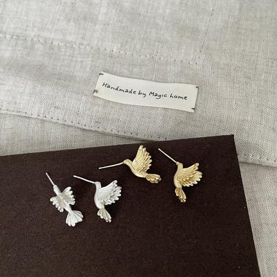 Nationalstil Neuer Chinesischer Stil Gurgel Goldener Vogel Metall Ohrstecker Damen Retro Exquisite Eleganz Personalisierte Mode Vielseitige Ohrringe