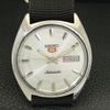 VINTAGE SEIKO 5 AUTOMATIC 6309A JAPAN MENS SILVER COLOR DIAL WATCH a701255-5 R206a-a701255