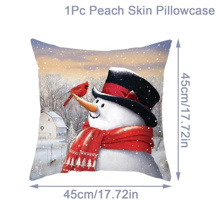 

Санта-Клаус, снеговик, лиса, птицы, рождественская елка, подарок, спальная подушка, комплект подушек для спальни, дивана, ресторана, офиса, подушка с рукавами 40x40cm