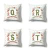 Polyester Pillowcase Car Decoration Home 26 English Letters Plant Wavy Print Pillowcase