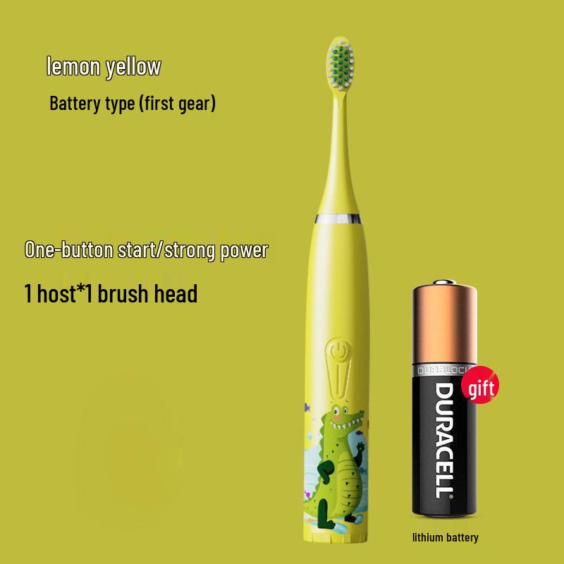 Cartoon-Themed IP7 Waterproof Kids' Sonic Electric Toothbrush with Soft U-Shaped Bristles