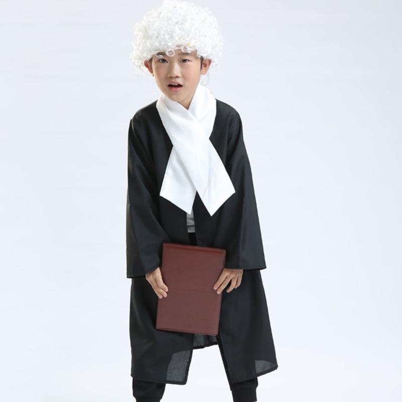 Childrens Courtroom dressing up Costume Soft Breathable Fabric Lawyer Judge Pretend Play Outfit For Boys And Girls