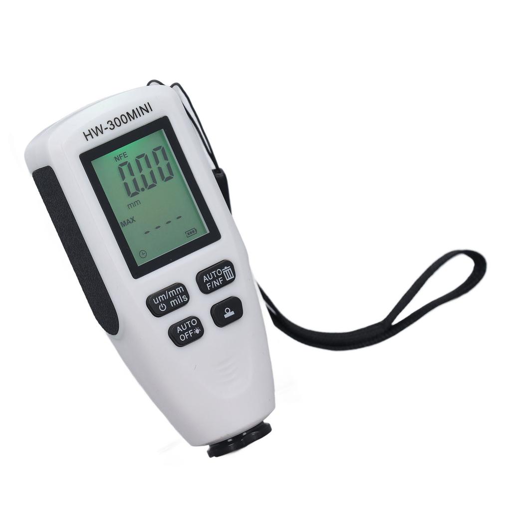 Coating Thickness Gauge 0 to 2000um Range High Accuracy LCD Backlight Display Digital Paint Thickness Meter for Car