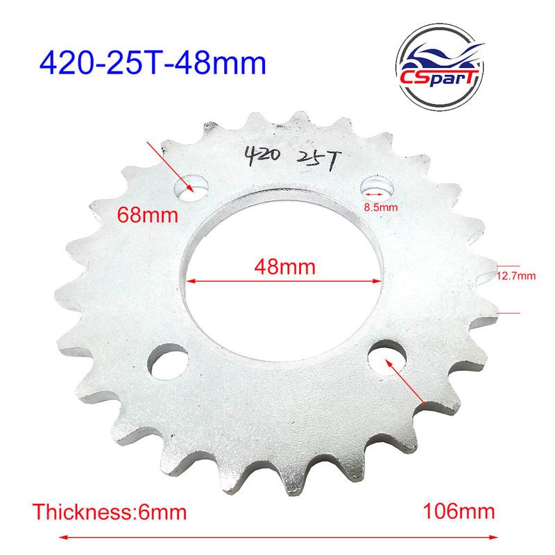 420 428 520 25T 30T 32T 33T 37T 39T 40T 48T Rear Sprocket For ATV Quad Dirt Pit Pocket Bike Chopper