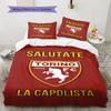 Torino Fc Pattern Bedding Set Quilt Cover Pillowcase Home Decor Gift (1 * Duvet Cover + 2 * Pillowcase, Without Core)