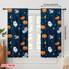 2pcs,2D Plane Printing Curtain Popular Halloween Pumpkin (21) Versatile Durable Polyester (without Rod) Holiday for Living Room