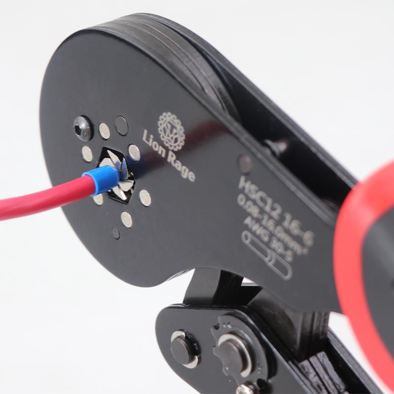 Ferrule Crimping Tool HSC12 16-6 Tubular Terminal Mini Pliers For Large Size Terminals Electrical Clamps 0.08-16mm²/30-5AWG