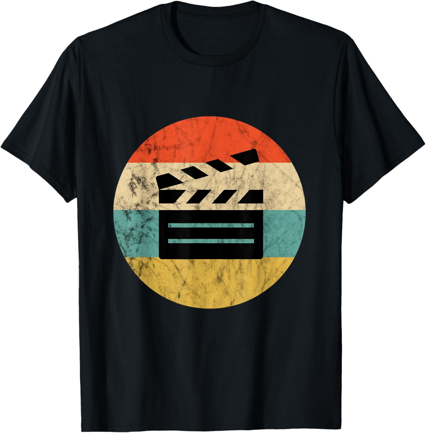 Filmmaker Clapboard Film Director Lover Retro Vintage Sunset T-Shirt S разноцветный