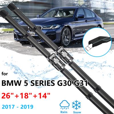 3x For BMW 5 Series G30 G31 2017~ 520i 523i 528i 530i 535i 550i Front Rear Wiper Blades Window Windshield Windscreen