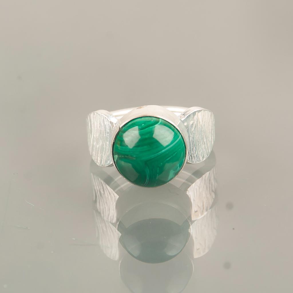 Rare Malachite Gemstone Handmade 925 Sterling Silver Jewelry Boho Ring For Gift RR-1-16
