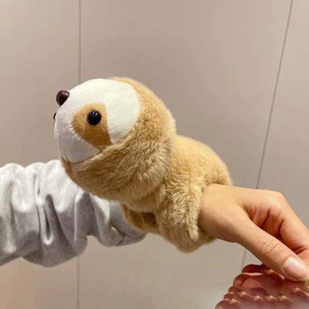 Sloth Sloth Slap Bracelet Simulation Plush Doll Slap Bracelet Animal Plush Wrist Band  Home Decor кофейный