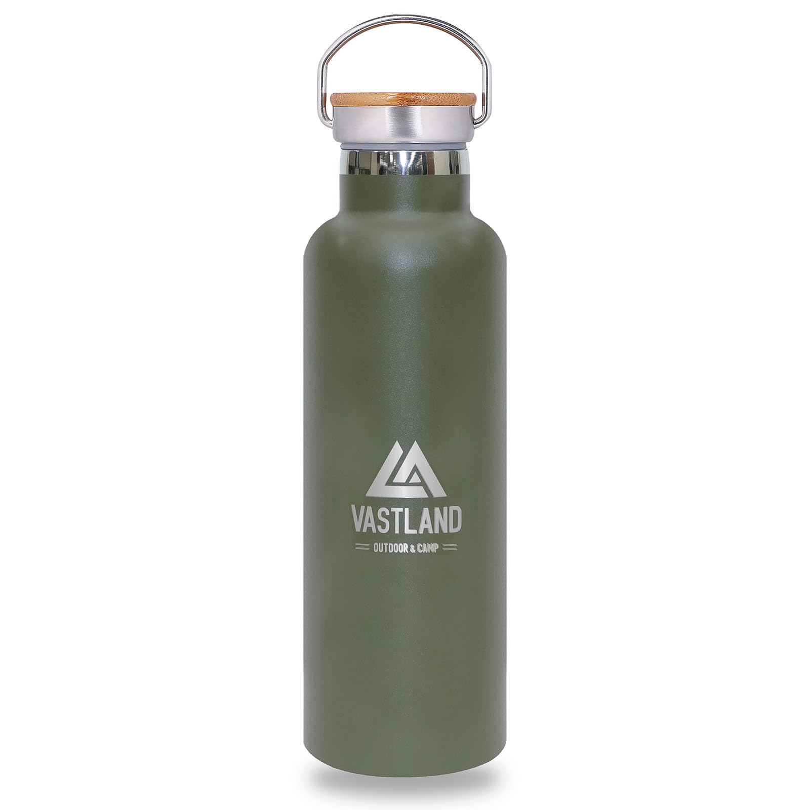 

VASTLAND Stainless Steel Water Bottle, Mug, Direct Drinking, Double Insulated, 750ml, Olive