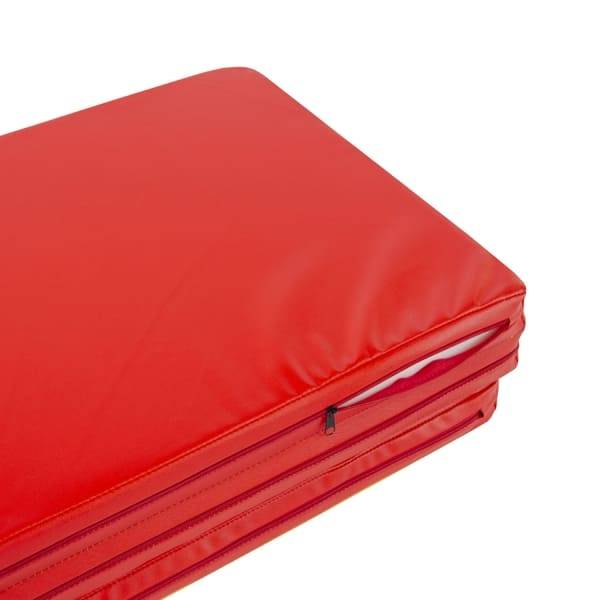 gymnastic mat Gamma 150x100x5 trzyczęściowy - red/yellow