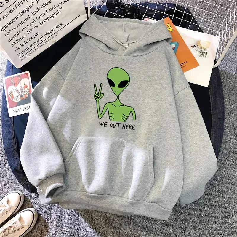 2025 New Model Green Alien Sport Shirt - Men's Winter Fashion Fun Print Sweatshirt