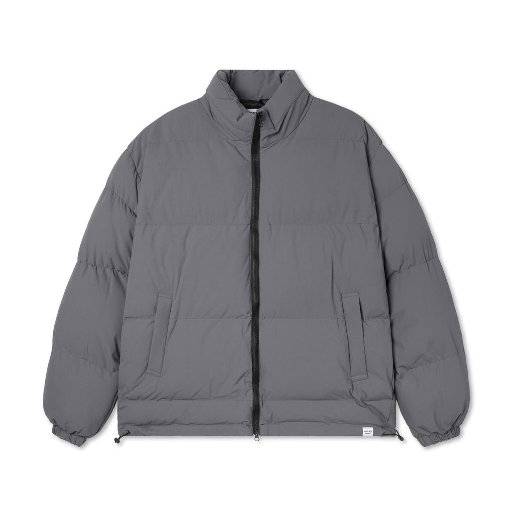 Apostrophe Comma Bottom Point Matte Puffer Short Padded Jacket_Gray