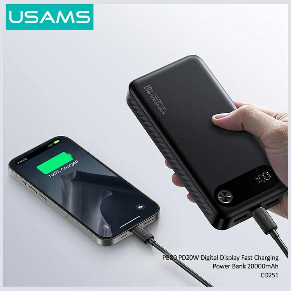 Powerbank USAMS PB80 PD20W 20000mAh white
