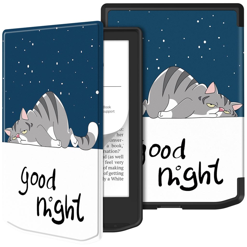 E-Reader Case For Pocketbook Verse Lite/Verse Pro PB634/Verse PB629 Pattern Print TPU+PU Cover