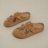 Casual women's summer new bag head slippers retro versatile without heel half drag outside sandals