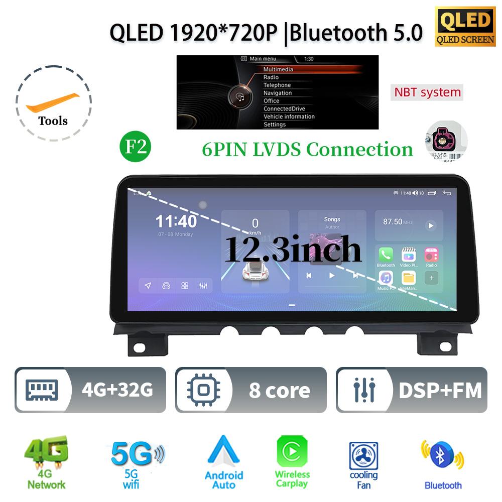 

12.3 Для BMW 7 серии F01 F02 Android 14 Автомагнитола Мультимедиа 4G GPS WIFI Навигация Беспроводной BT CarPlay Экран Сенсорный Стерео CHINA