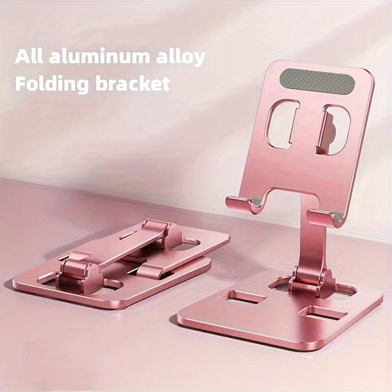 

Повністю металевий складаний підйомний тримач для мобільного телефону Ледачий настільний тримач мобільного телефону планшет Універсальний тримач багатокутний регульований мобільний рожевий