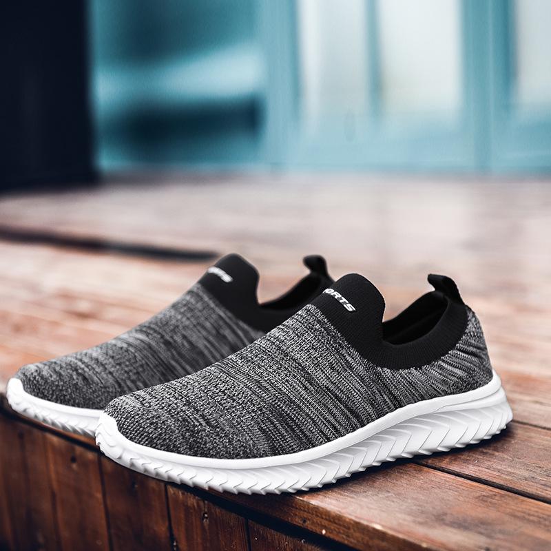 Unisex Breathable Slip-On Flyknit Running Shoes - Low-Top Sock Sneakers for Spring/Summer