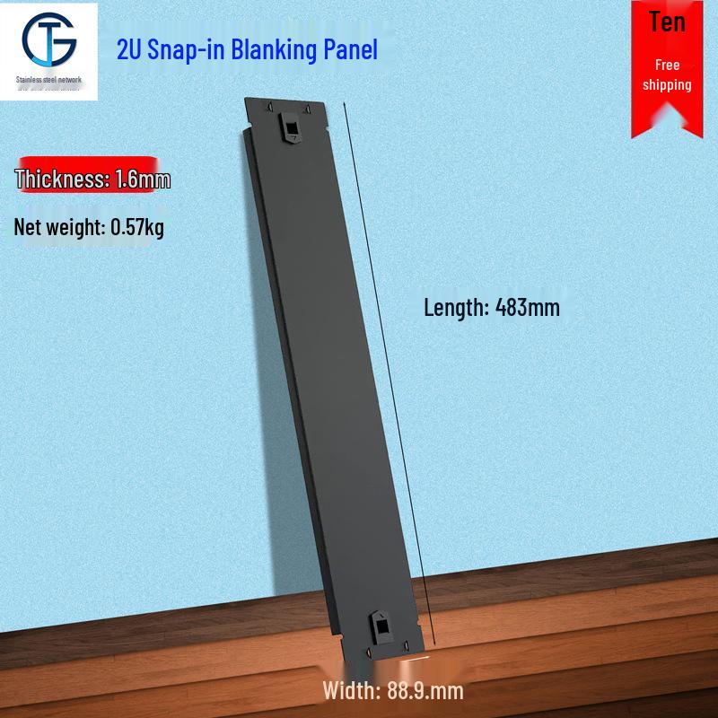 19-inch Black Rack Mount Blank Panel with White Back - Available In 1U, 2U, 3U, 4U, and 6U Sizes.