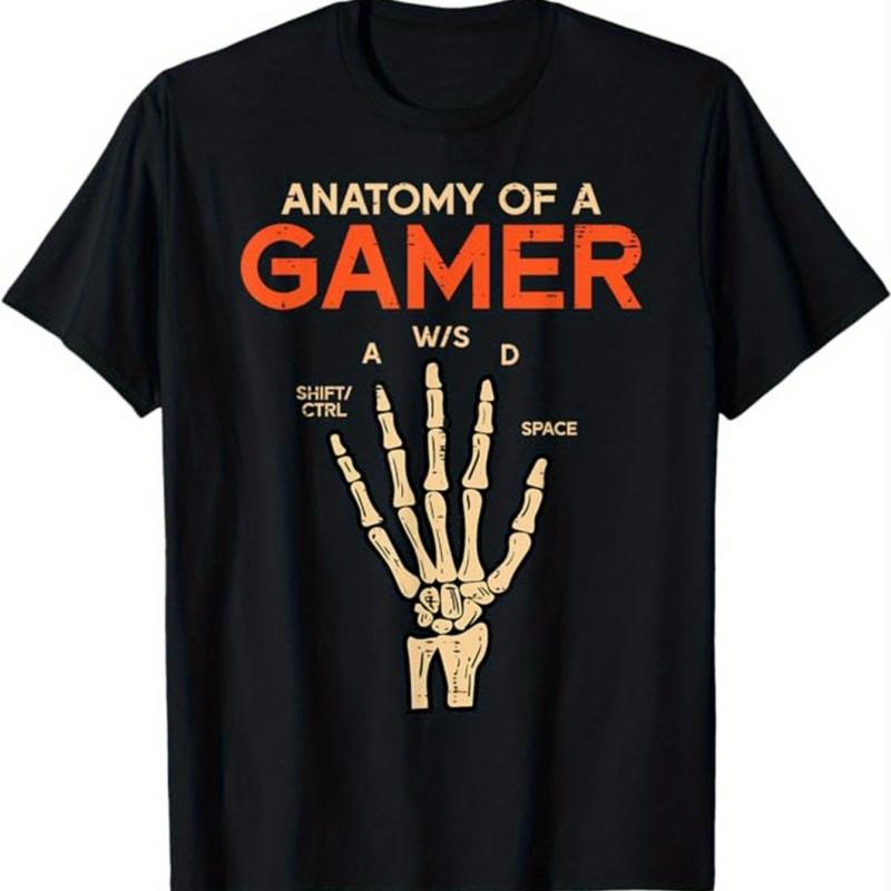 Printed Gamer Girl Boy T-Shirt For Men GamePad Graphic Tees Casual Oversized Short Sleeve Tops Round Neck Streetwear T Shirts