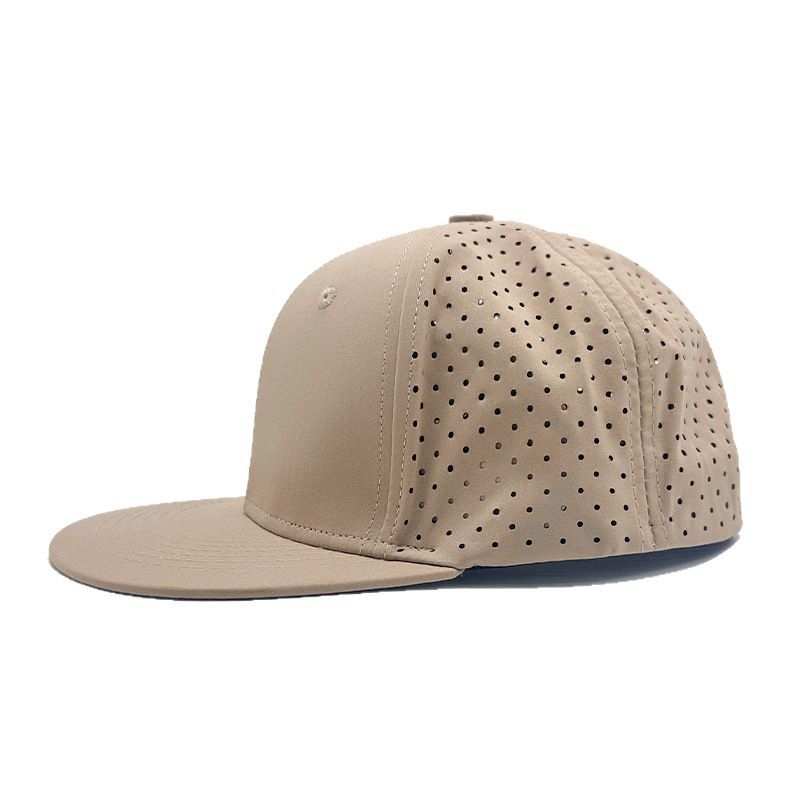 Fully Sealed Hat Summer Outdoor Sun Hat Elastic Solid Color Baseball Cap Mesh Breathable Flat Brim Hat