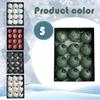 Retro Christmas Ornament Set - 12 Pieces, 8cm Holiday Decoration Balls for Tree