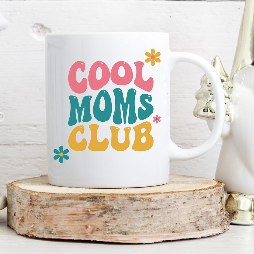 Cool Mom Club Mother'S Day Ceramic Coffee Mug Mommy Tea Cup Moms New Mother