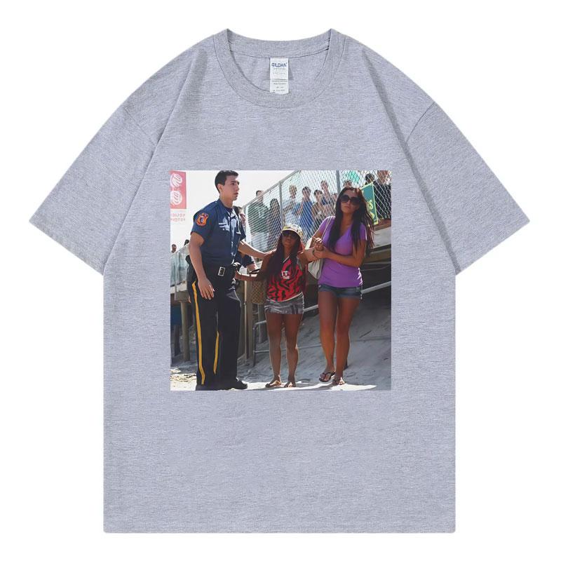 

2026Beach Party Snooki Drunk Graphic T Shirts High Street Fashion Trend Short Sleeve T-shirts Cotton Summer Clothing S